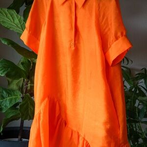 Vibrant Orange Mini Dress